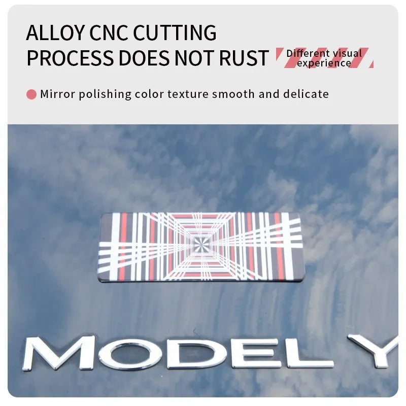 Plaid For Tesla Model 3 Y S X Tail Tag Trunk 3D Logo Zinc Alloy Vehicle Label Emblems PLAID Badge