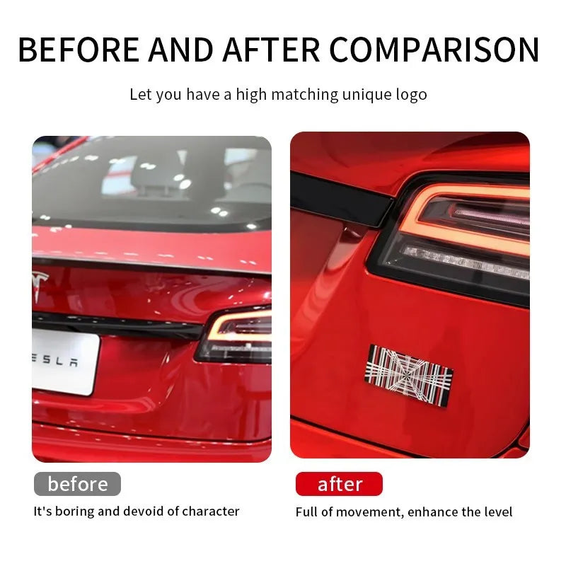 Plaid For Tesla Model 3 Y S X Tail Tag Trunk 3D Logo Zinc Alloy Vehicle Label Emblems PLAID Badge