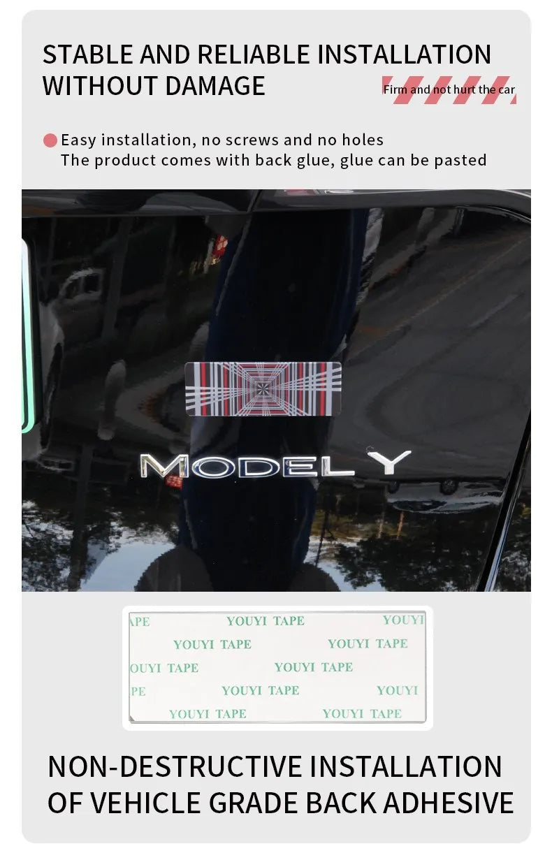 Plaid For Tesla Model 3 Y S X Tail Tag Trunk 3D Logo Zinc Alloy Vehicle Label Emblems PLAID Badge