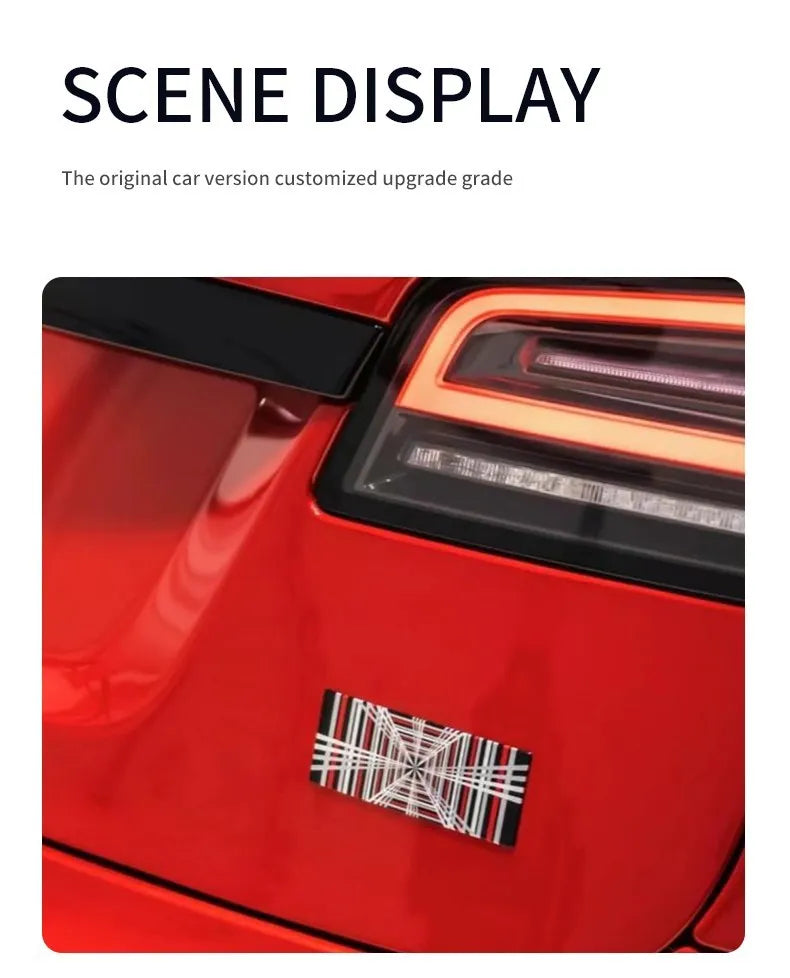 Plaid For Tesla Model 3 Y S X Tail Tag Trunk 3D Logo Zinc Alloy Vehicle Label Emblems PLAID Badge
