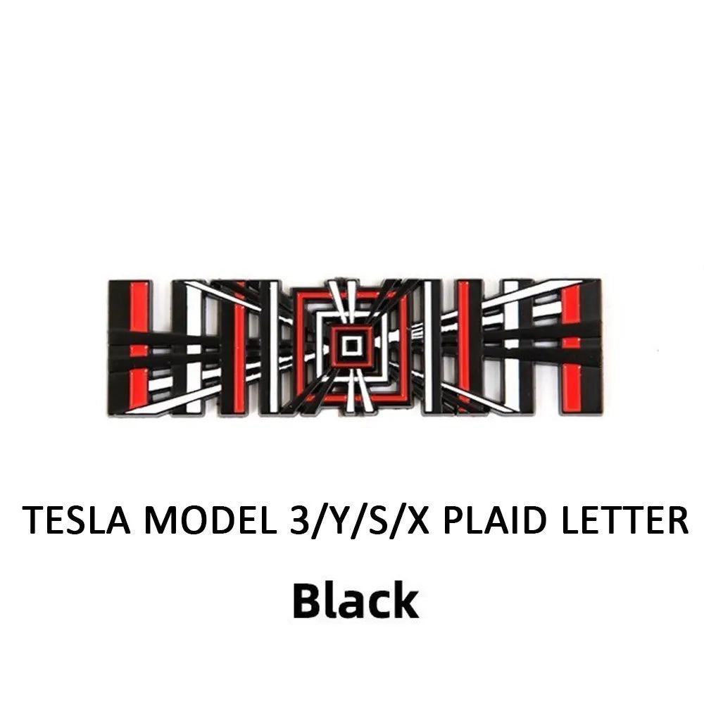 Plaid For Tesla Model 3 Y S X Tail Tag Trunk 3D Logo Zinc Alloy Vehicle Label Emblems PLAID Badge