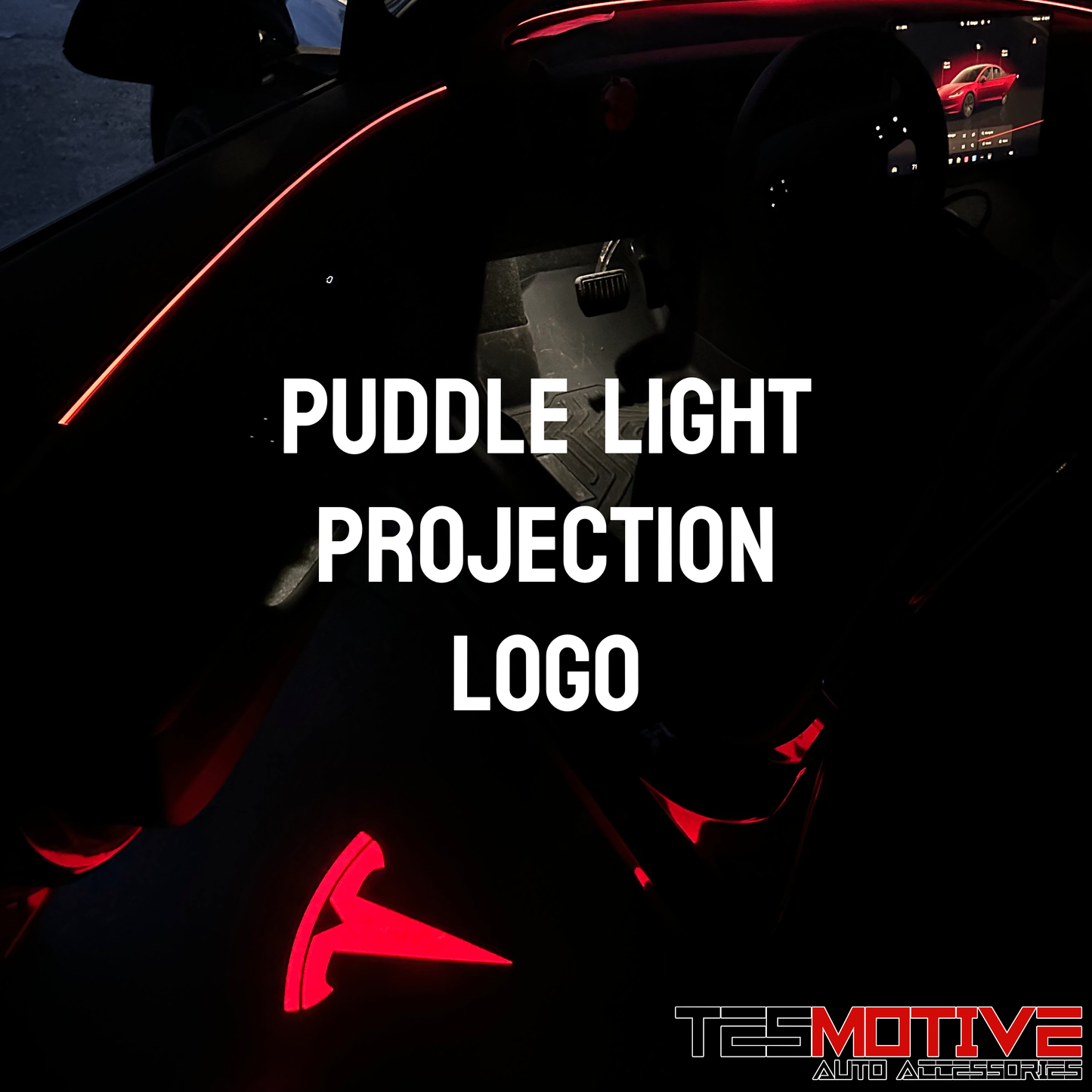 LOGO Door Puddle Light For TESLA car 2012-2025+ Highland/Juniper