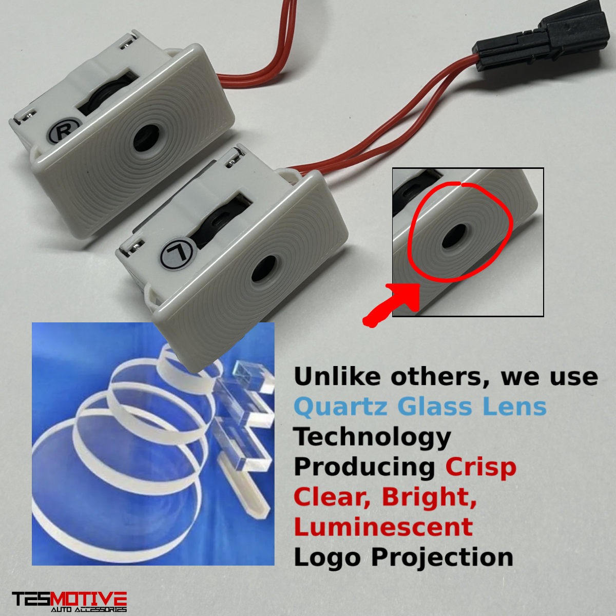 Plaid/ Launch Edition Projection Door Puddle Light LR Pair