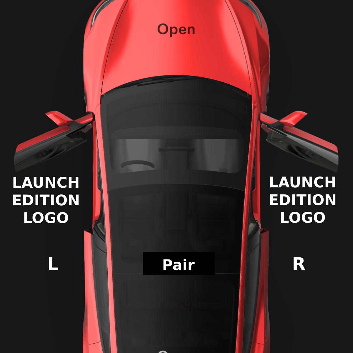 LOGO Door Puddle Light For TESLA car 2012-2025+ Highland/Juniper