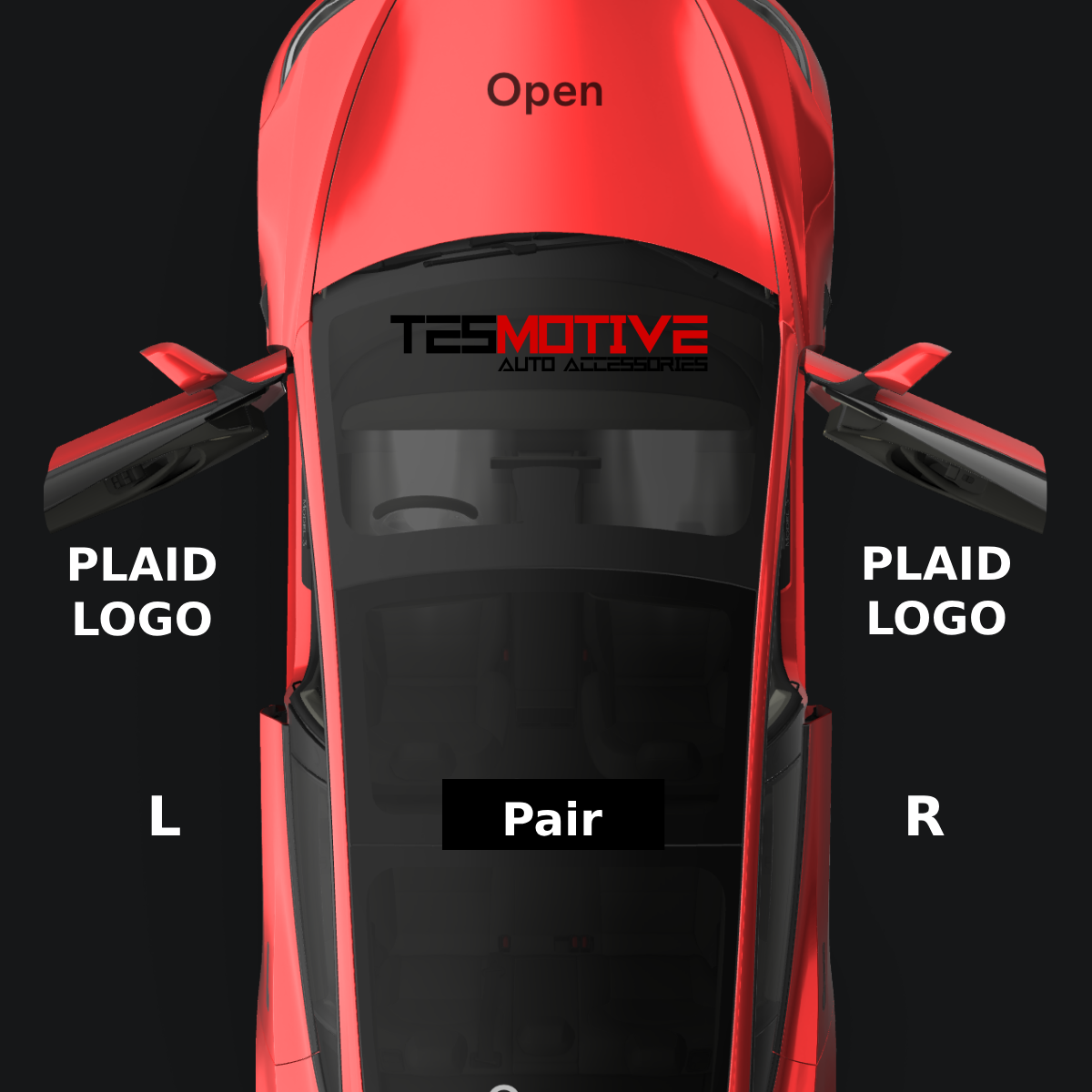 LOGO Door Puddle Light For TESLA car 2012-2025+ Highland/Juniper