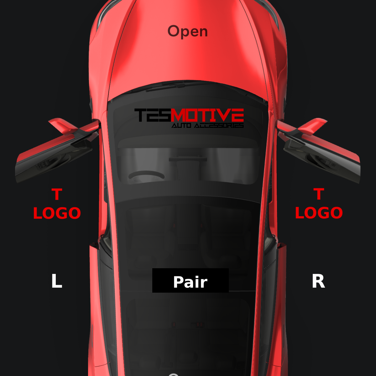 LOGO Door Puddle Light For TESLA car 2012-2025+ Highland/Juniper