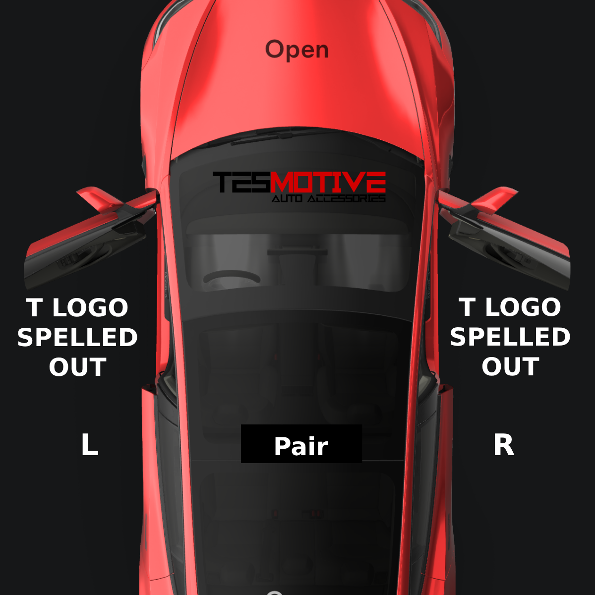 LOGO Door Puddle Light For TESLA car 2012-2025+ Highland/Juniper