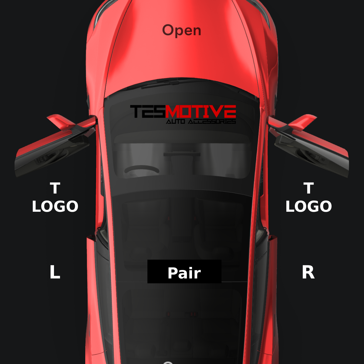 LOGO Door Puddle Light For TESLA car 2012-2025+ Highland/Juniper