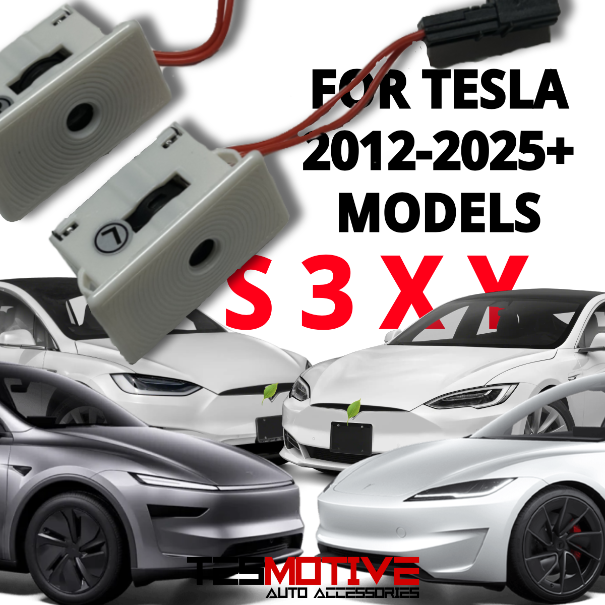 LOGO Door Puddle Light For TESLA car 2012-2025+ Highland/Juniper